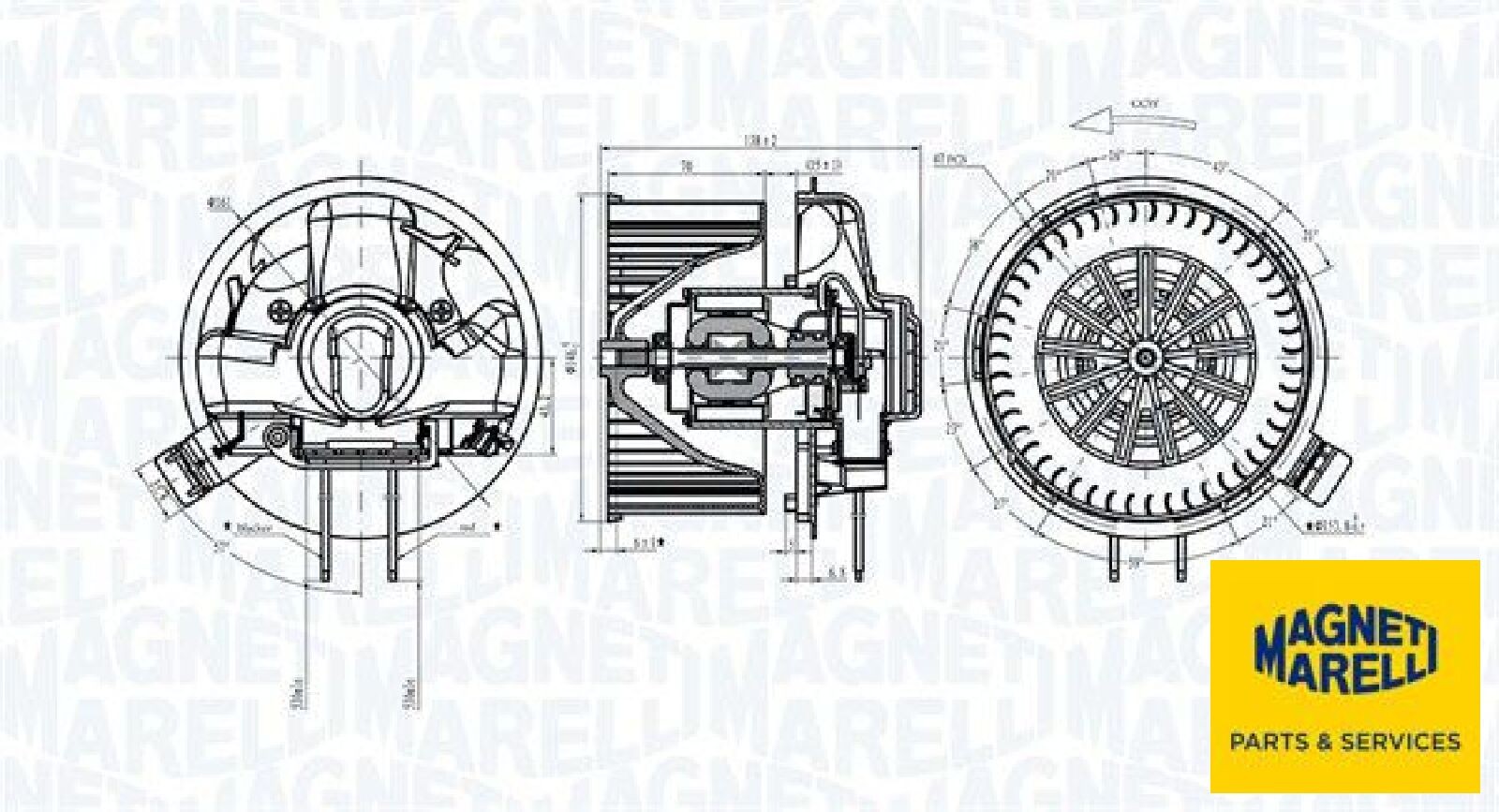 MAGNETI MARELLI 069412305010 Innenraumgebläse Gebläsemotor Gebläse