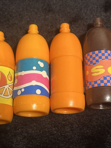 Lote de (5) Mini Comestibles Barbie Marrón Naranja Soda 2 Litros Vintage - Imagen 4 de 12