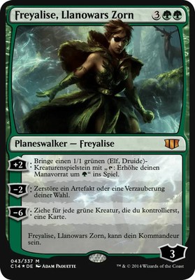 MTG Magic the Gathering Freyalise Llanowars Zorn C14 43 mythic deutsch
