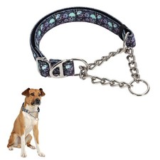 Chain Martingale Collar for Dogs Stainless, No Pull Slip Cinch Choker Choke C...