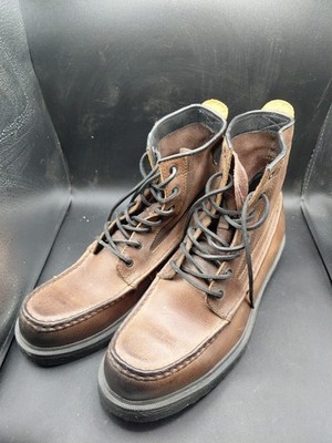 Frye & Co  Suede & Leather Boots Lace-up 6'' Moc toe  Brown Men's US 11.5