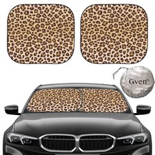 Gven Windshield Sun Shade 2pcs Bonus Car Sunshade Front Window Shades 2025 Tech