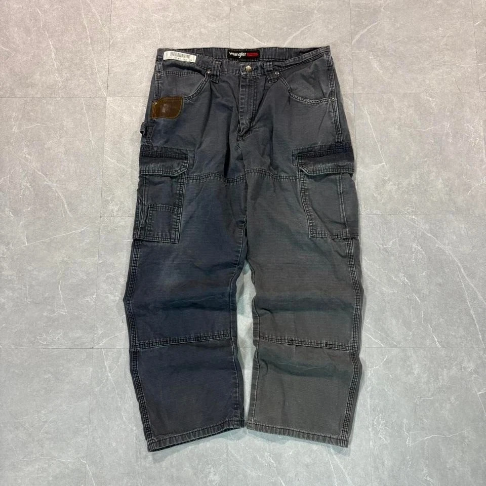 Crazy Faded Blue wrangler wrigg double knee pants