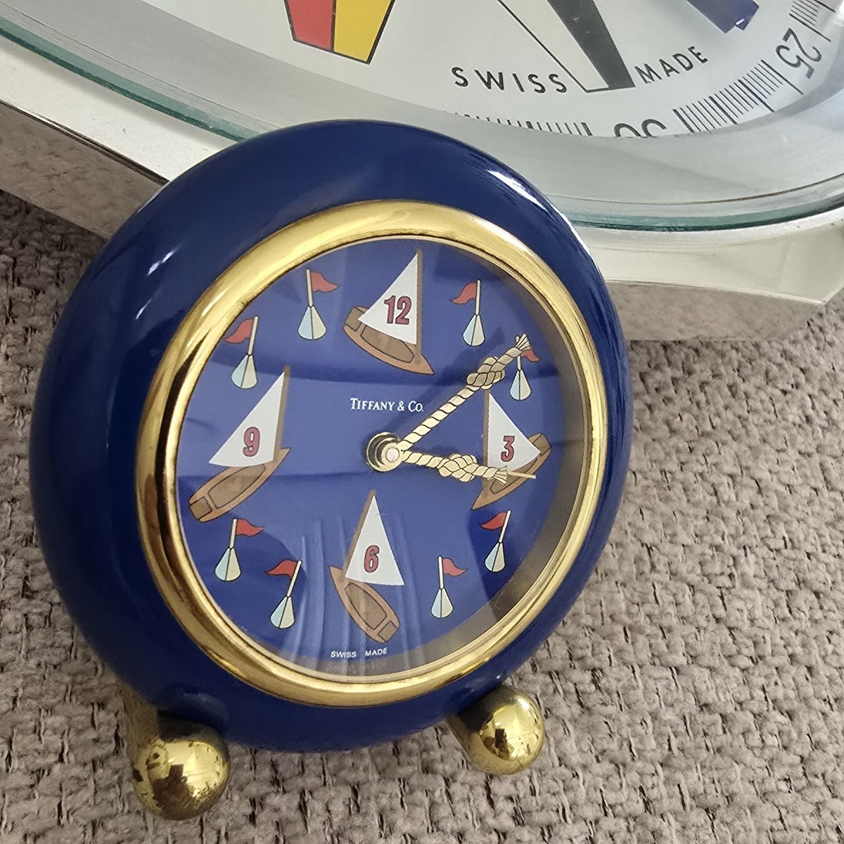 Tiffany & Co. Desk Clocks Travel Alarm,Office Clock original swiss