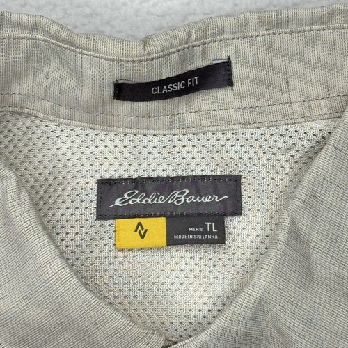 Eddie Bauer Shirt Mens Tall Large Classic Fit Linen Blend Long Sleeve Outdoor - Picture 3 of 8