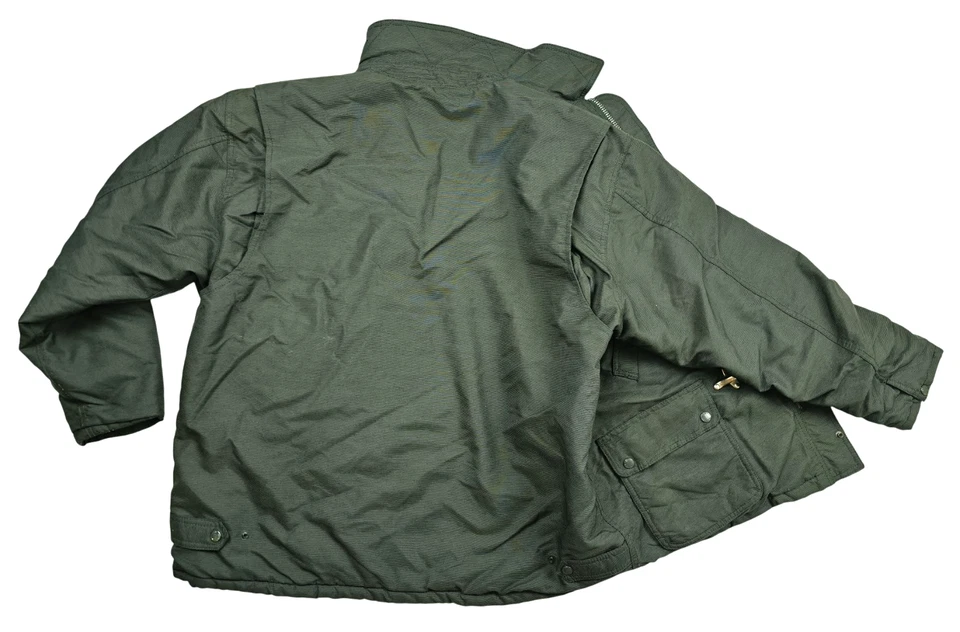 HOT VTG Men's SCHOTT 987-31 FIREMAN PARKA DUFFLE METAL CLASP LINED GRAY Jacket L - Image 4 of 4