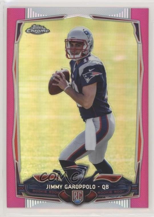 2014 Topps Chrome BCA Pink Refractor 333/399 Jimmy Garoppolo #150 09ai