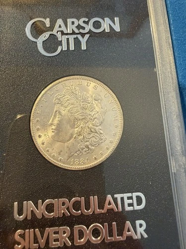 1884 CC GSA Uncirculated  Morgan Silver Dollar with COA and Box Coin#15