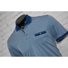 Ted Baker London Golf Polo Shirt Mens Size 6 Large Blue Performance Polyester