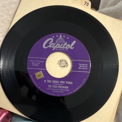 The Four Freshmen In This Whole Wide World Vinyl 7'' 45 RPM Capitol F3292 Black