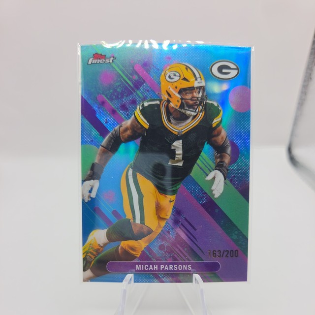 2025 Topps Finest Micah Parsons Blue Refractor #/200 Packers
