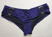Victoria's Secret blue hipster O ring bikini bottom. size M