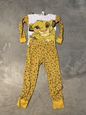 Vintage 90s Disney Lion King Two Piece Pajamas Set Youth Size 6