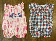 Disney Gap Baby Girl Clothes Lot 0/3 Months Summer Rompers 1 PC Outfits Minnie