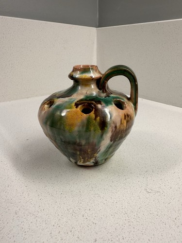 vintage flower Frog Art pottery