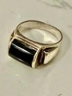Wonderful Vintage Sterling Silver 925 W/Onyx  Stone Ring Size 8