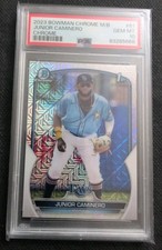 2023 Bowman Chrome Mega Box 1st Junior Caminero Mojo Refractor #61 PSA 10