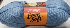 3 Premier Yarns Ever Soft Color LIGHT OCEAN Lot of 3 - 85 Grams/3 oz Each 158 Yd