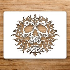 Gothic Skull Ac Large Reusable Wall Stencil For Painting DIY Home Decor Template