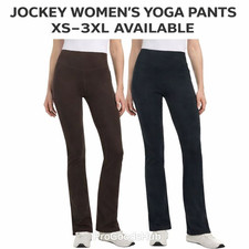 JOCKEY WOMEN’S YOGA PANTS / BLACK & BROWN / SIZE XS–3XL AVAILABLE NWT
