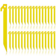 Deekin Plastic Tent Stakes 9 Inch Heavy Duty Tent Pegs Spike Hook Stakes for ...