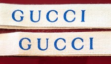 NEW Gucci White/Blue 3/4" Grosgrain Holiday Ribbon  1 Yards 50 Inches Total 