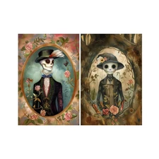 Halloween People #3 | A4 Mulberry Rice Decoupage Paper | Craft Kreatively