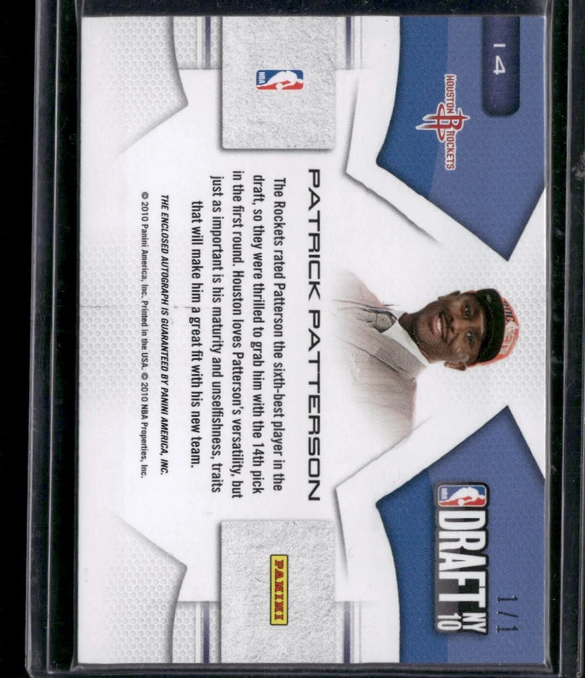 2010-11 Prestige 14 Patrick Patterson NBA Draft Class Draft Logo Signatures 1/1 - Image 2 of 2