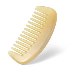 Wide Tooth Premium Quality 100 Handmade Anti Static Natural Sheep Horn Comb ...