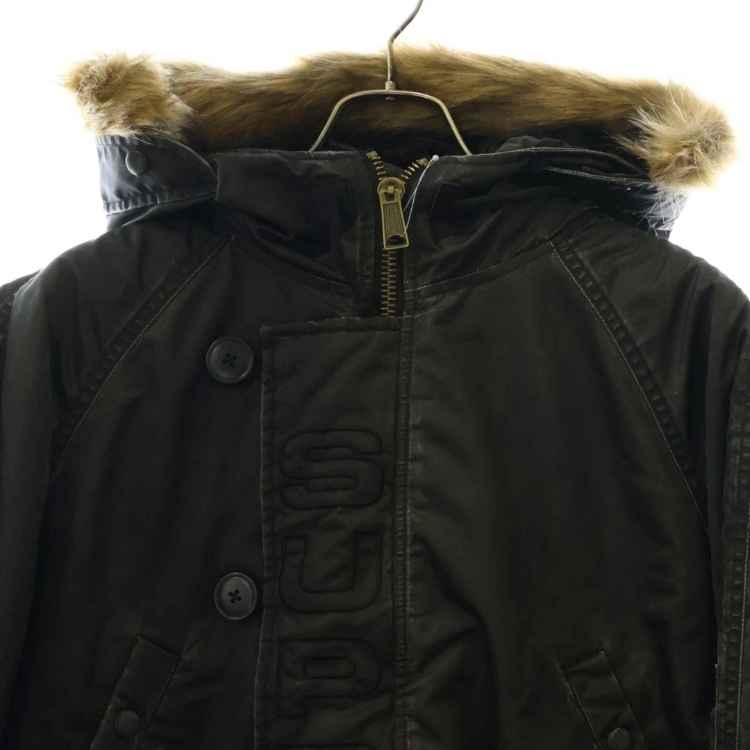 SUPREME 24aw Washed Flight Satin N 3b Parka militare felpa con cappuccio zip giacca u