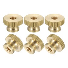 6Pcs Knurled Thumb Nuts M4 Brass Nut High Head Through Hole for 3D Printer Part