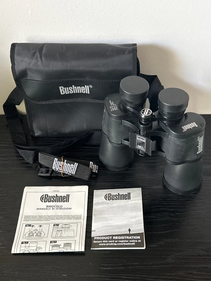 Bushnell Insta Focus 20x50 Binoculars Carrying Case and Strap Hunting Spotting - Image 2 of 4