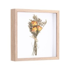8x8 Inch Shadow Box Display Frame, 3cm Deep Photo Shadow Box, Wood Color