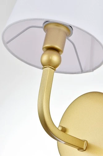 Elegant Lighting LD7322W6 Senna 12" Tall Bathroom Sconce - Brass - Picture 9 of 12