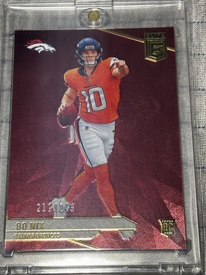 Bo Nix RARE ROOKIE RED #'D INVESTMENT CARD ENCASED MVP ROY BRONCOS