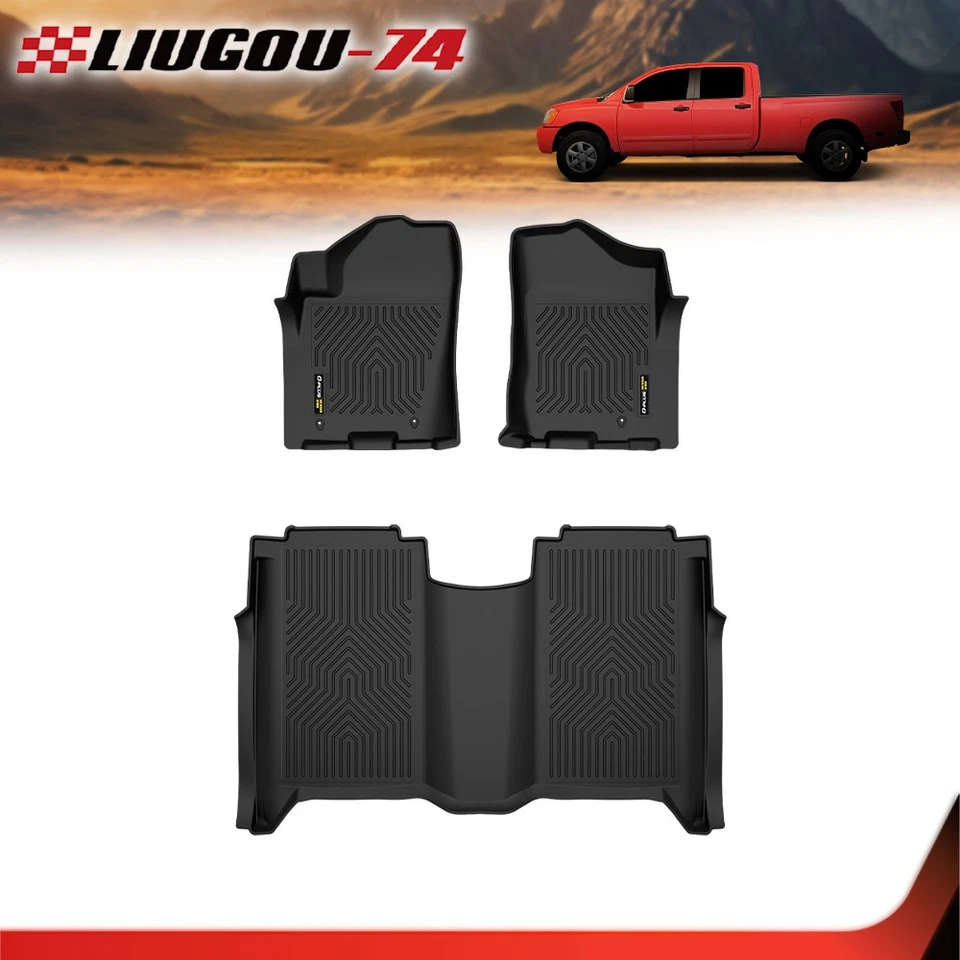 TPE All-Weather Floor Mats Fit For 2004-2015 Nissan Titan Crew Cab M-81602 - Изображение 2 из 4