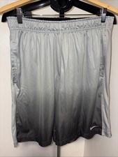 Vintage Y2K Nike Basketball Shorts Mens Medium Embroidered Swoosh Gray 8.5"