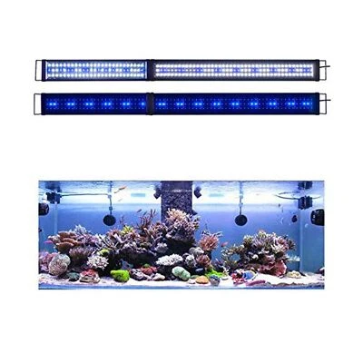 KZKR LED Aquarium Light 60-72 Inch Foldable Adjustable Fish Tank Light Hood L...