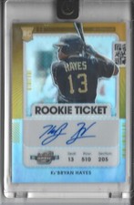 2021 Panini Contenders Optic Ke'Bryan Hayes RC Variation Rookie Ticket holo Auto