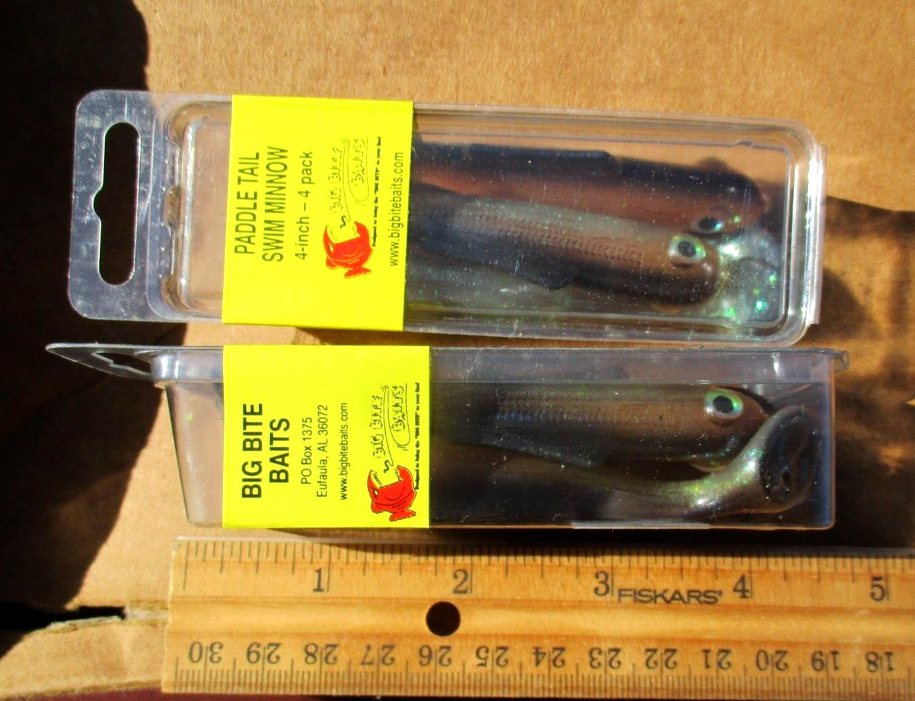 2pks HERRING 4"  PADDLE TAIL SWIM MINNOWS Bass Big Bite Baits Saltwater Lures - Image 5