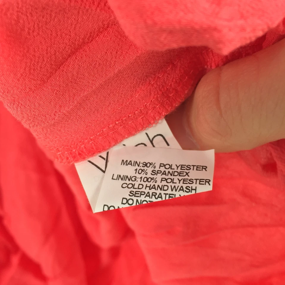 Camiseta sin mangas Wish mujer talla S rosa sin mangas cuello redondo cremallera sólida 020119 Foto 4 de 4