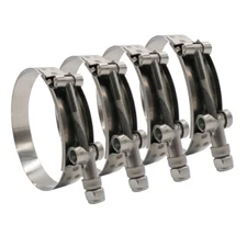 4 x 4" Inch T-Bolt Hose Clamp Stainless Steel For 103mm Intake Turbo Coupler