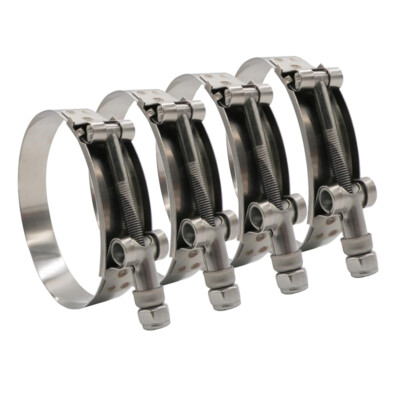 4 x 4'' Inch T-Bolt Hose Clamp Stainless Steel For 103mm Intake Turbo Coupler