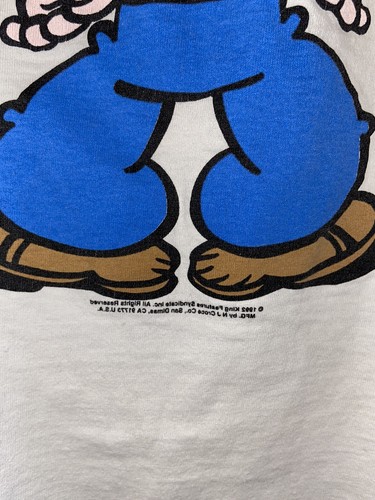 Softee Teejays Popeye 1992 King Features Syndicate T Shirt Made In USA Size: L - Picture 11 of 18