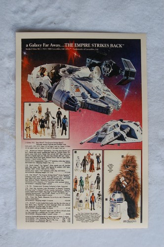 Empire Strikes Back Millineum Falke Spielzeug Werbung Werbeplakat 1980