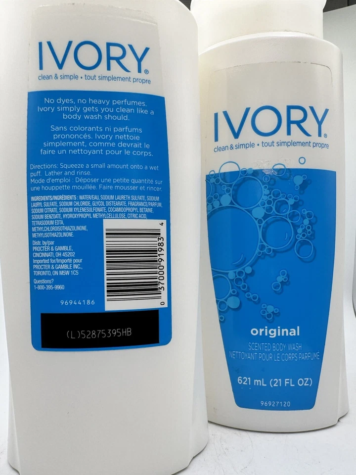 Ivory Original Body Wash Gentle Clean Dye Free Formula All Skin Types 21 Oz -2PK - Image 2 of 2