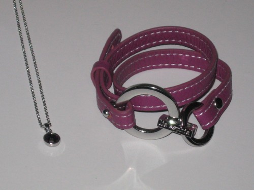 LOT OF 2: Lia Sophia Birthday Party NECKLACE & WRAP STAR BRACELET IN PLUM PURPLE - Picture 6 of 7