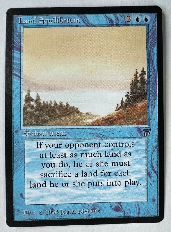 Land Equilibrium Magic the Gathering English Legends, Rare, NM
