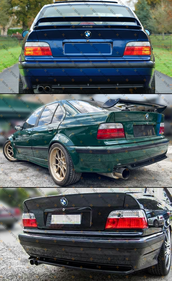 DIFUSOR PARACHOQUES TRASERO ADICIONAL NEGRO SIN PINTAR ESTILO M3 PARA BMW SERIE E36 3 92-99 Foto 4 de 4