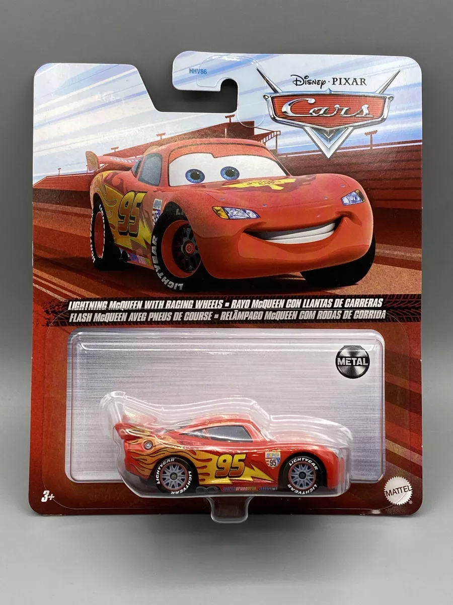  Disney Pixar Cars Lightning McQueen with Racing Wheels : Toys &  Games